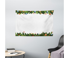 Christmas Candy Canes Wide Tapestry