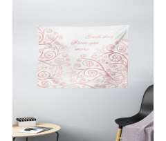 Swirls Love in Spring Wide Tapestry