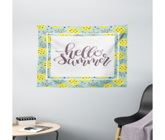 Yellow Pineapples Wide Tapestry