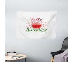 Cartoon Watermelon Wide Tapestry