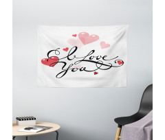 Swirls and Hearts Wide Tapestry