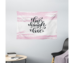 Abstract Pink Tone Wide Tapestry