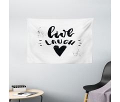 Retro Message Wide Tapestry