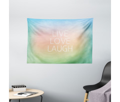 Bokeh Slogan Wide Tapestry