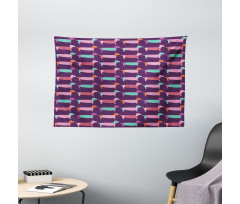 Sixties Style Puppy Wide Tapestry
