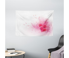 Floral Arrangement Romance Wide Tapestry