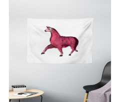 Pink Abstract Animal Wide Tapestry