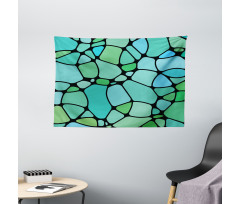 Mosaic Abstract Composition Wide Tapestry