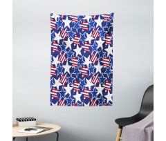 Patriotic American Star Tapestry