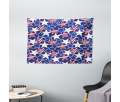 Patriotic American Star Wide Tapestry