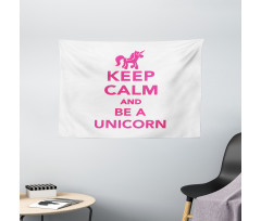 Be a Unicorn Text Wide Tapestry