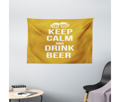 Drink Beer Retro Pub Wide Tapestry