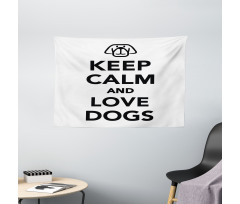 Words for Dog Lovers Wide Tapestry