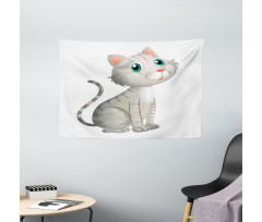 Domestic Cat Pet Wide Tapestry