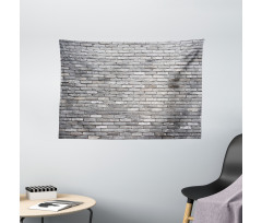 Aged Rough Brick Wall Wide Tapestry