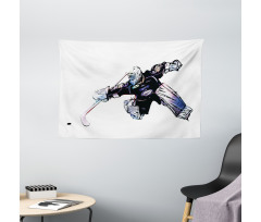 Goalkeeper Playing Game Wide Tapestry