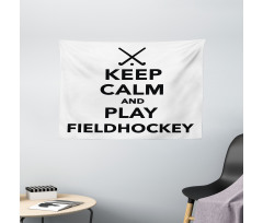 Play Fieldhockey Phrase Wide Tapestry