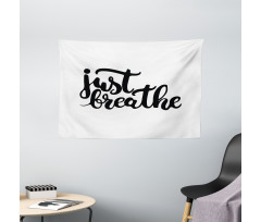 Hand Drawn Font Wide Tapestry