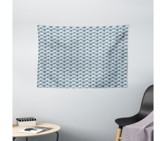 Eighties Lines Design Wide Tapestry