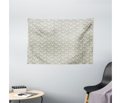 Blooming Feminine Design Wide Tapestry