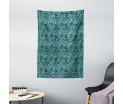 Paisley Motifs Flowers Tapestry