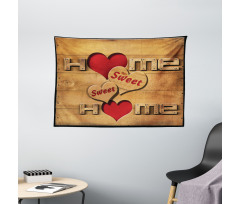 Hearts Words Wide Tapestry