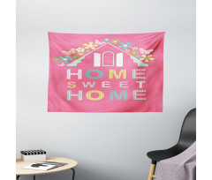 Floral Retro Wide Tapestry