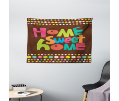 Colorful Funky Wide Tapestry