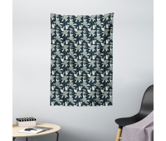 Retro Peonies Tapestry