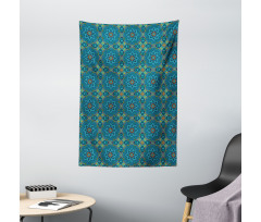 Colorful Blooming Flora Tapestry
