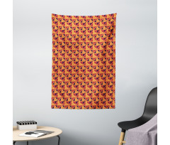 Warm Toned Triangles Tapestry