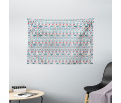 Native Traditional Art Wide Tapestry