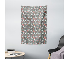 Rustic Flowers Pattern Tapestry