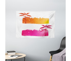 Tropical Grunge Wide Tapestry