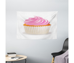Pink Cupcake Wide Tapestry