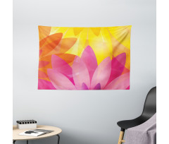 Colorful Flora Wide Tapestry