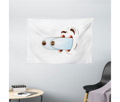 Goofy Surprised Character Wide Tapestry