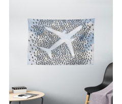 Hummingbird Vacation Wide Tapestry