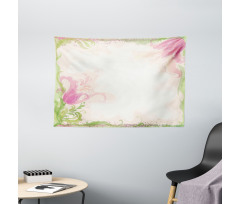 Pastel Tulips Wide Tapestry