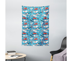 Underwater Life Pattern Tapestry