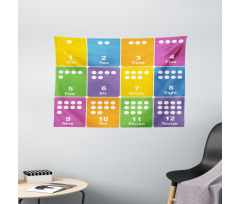 Colorful Numbers Wide Tapestry