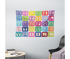 English Alphabet Wide Tapestry