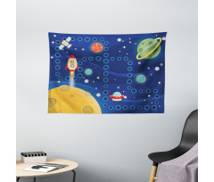 Racing in Cosmos Wide Tapestry