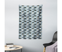 Abstract Art Silhouettes Tapestry