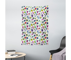 Colorful Music Themed Tapestry
