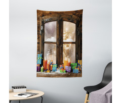 Snow Weather Rustic Style Tapestry