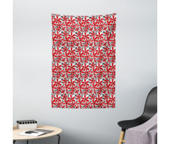 Doodle Flower Art Tapestry