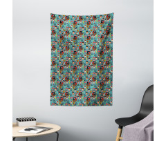 Retro Kids Adventure Tapestry