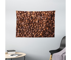Roasted Coffee Grains Wide Tapestry