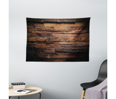 Rough Dark Timber Wide Tapestry